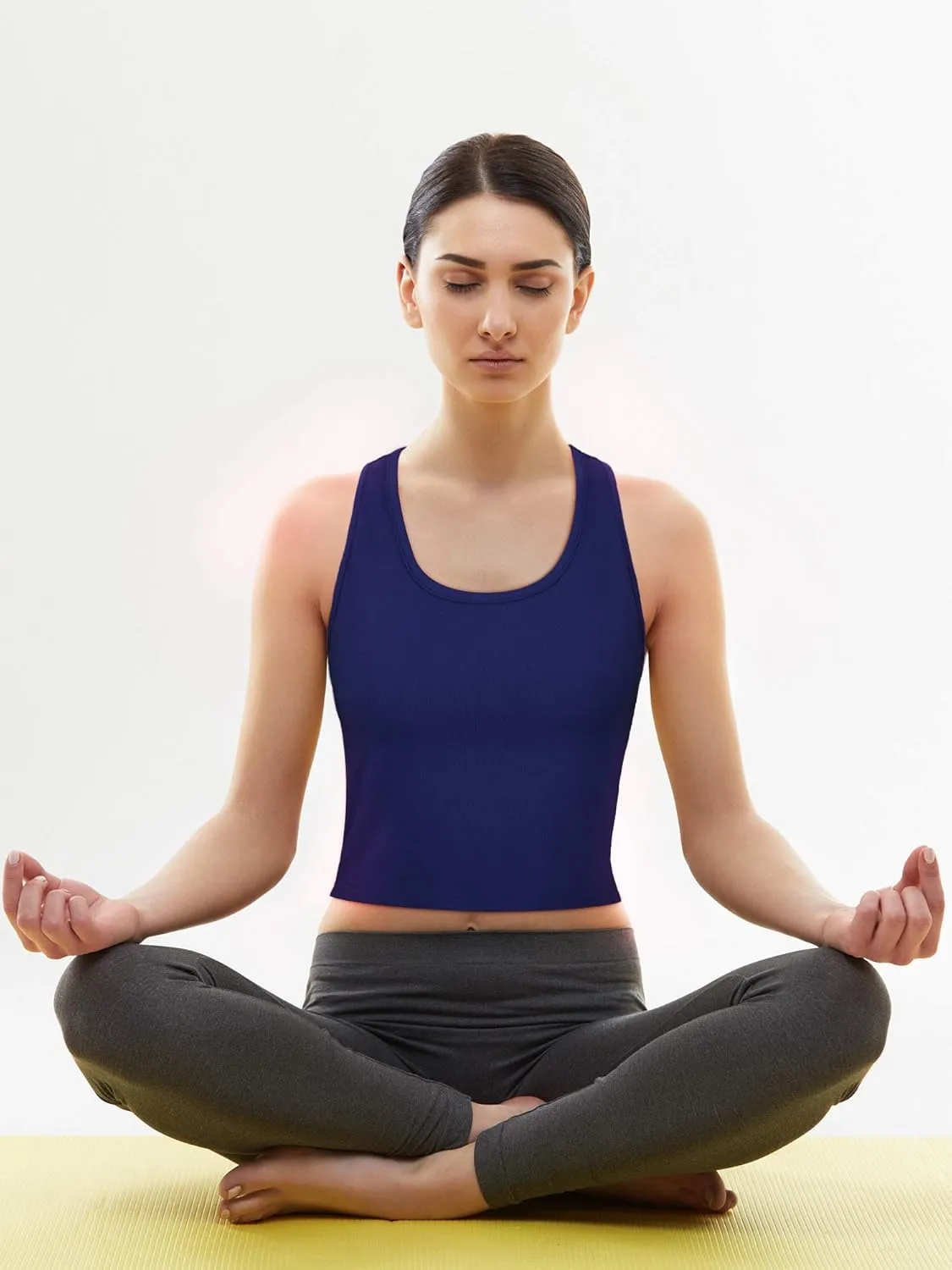 3 Pieces Crop Tops for Women, Workout Tops Basic Cropped Tank Tops Sleeveless Racerback Sports Gym Crop Tank for Teen Girls