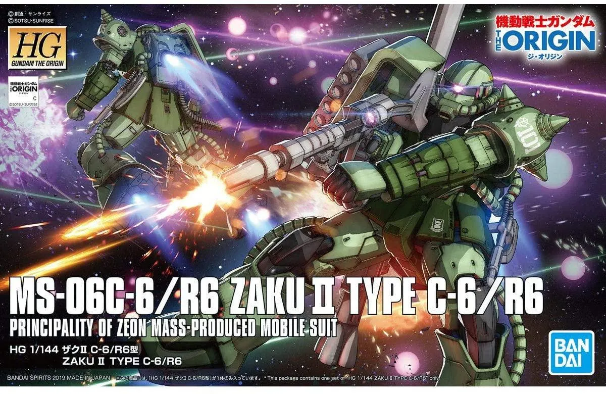 Bandai 025 Zaku II Type C-6/R6 The Origin Ver. HG 1/144 Model Kit