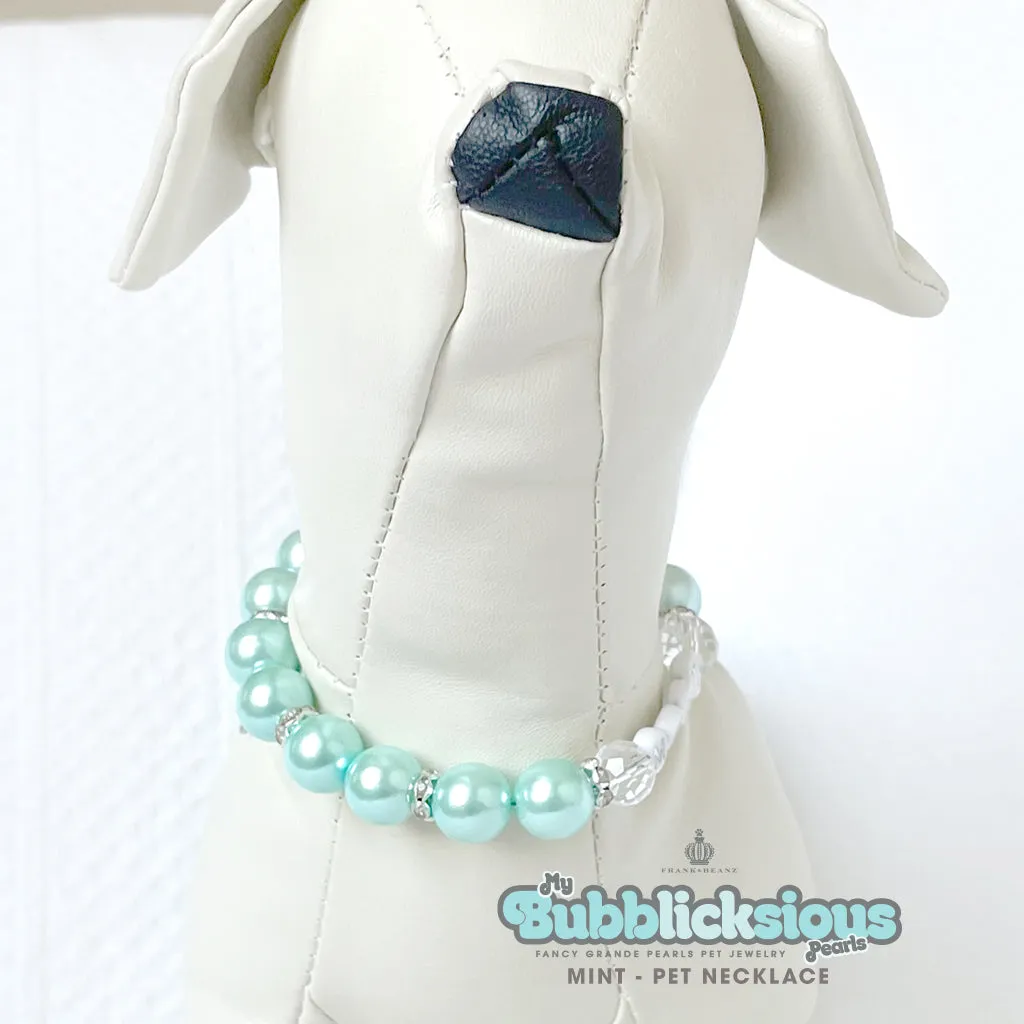 Bubblicksious Bubble Gum Pearls Mint Pearl Dog Necklace