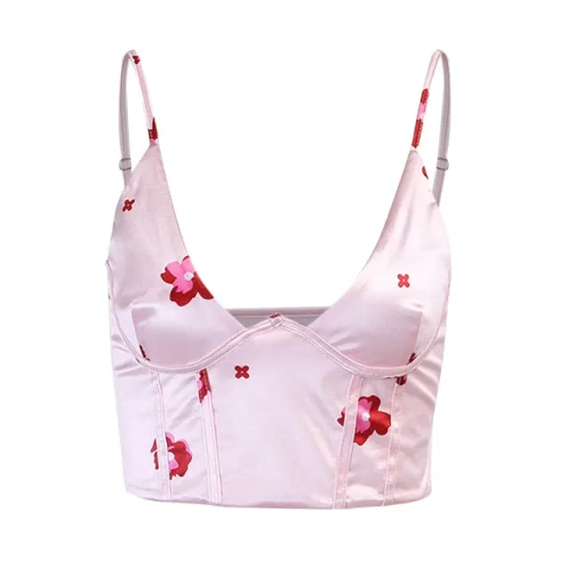 Camis Sexy Floral Crop Top