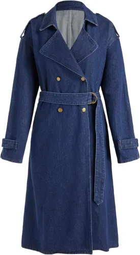 CIDER Statement Maker Denim Trench Coat