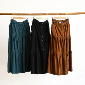 Corduroy Layer Maxi Skirt by Orientique Australia - 2565