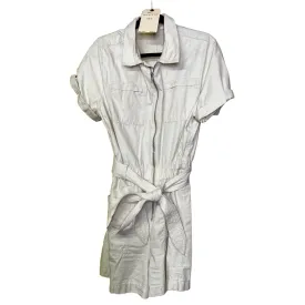 cream denim short boiler suit - 16