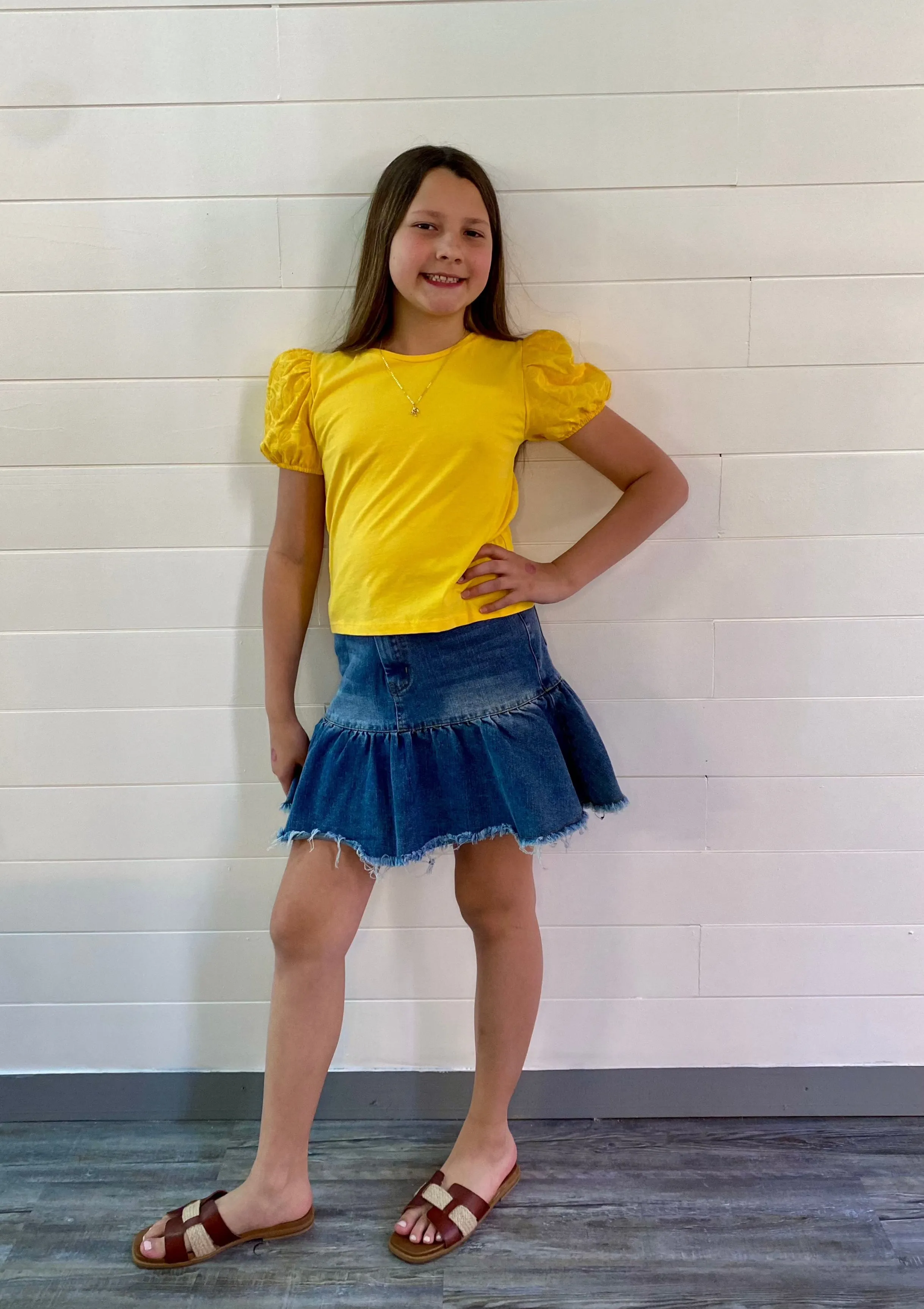 Dance with Me in Denim Girls Skirt