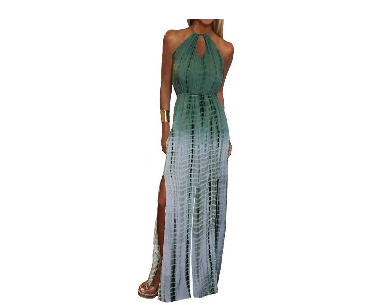 Dark Ombre Shade Maxi Dress - The Capri