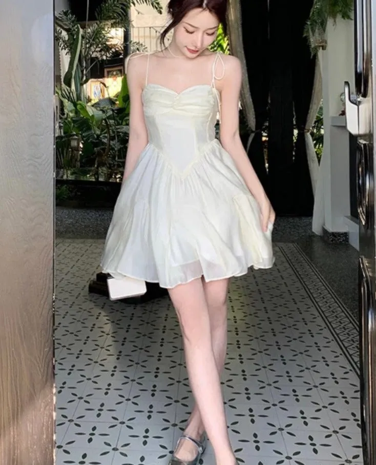 deanwangkt Summer Sexy Fairy Dress Women Sweet Elegant Backless Mini Dresses Korean Fashion High Waist Party Casual Dress New