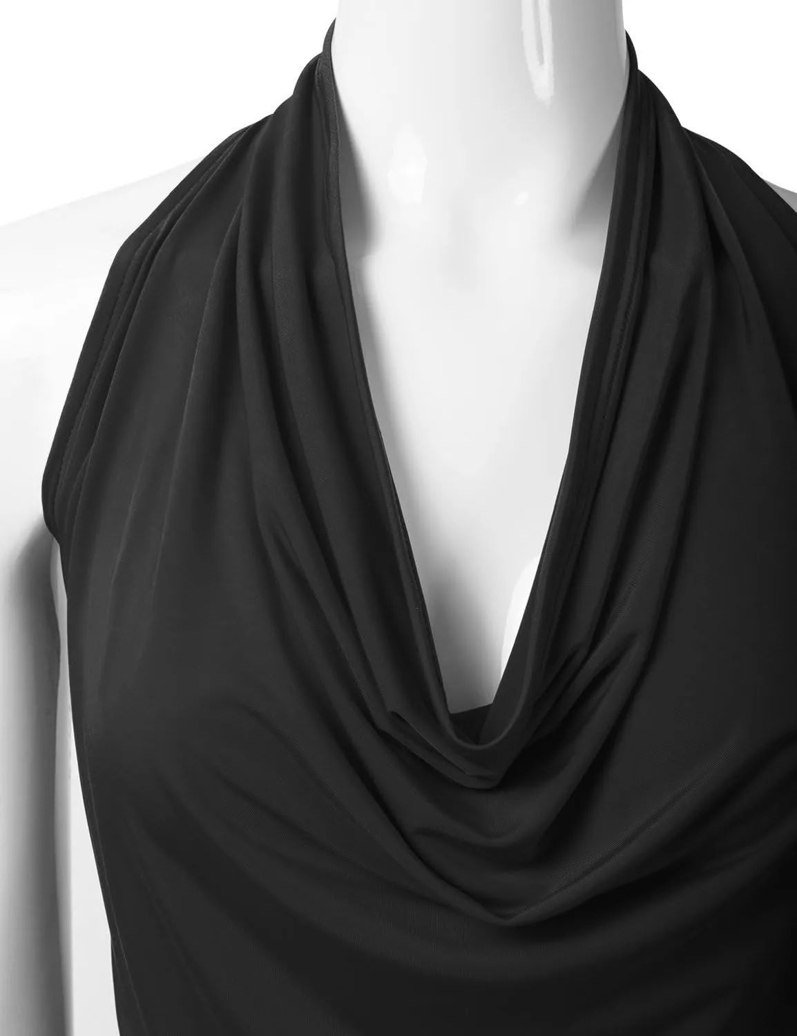 EIMIN Women's Casual Halter Neck Draped Front Sexy Open Back Tank Top (S-3XL)