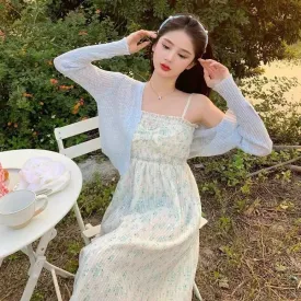 Faerie Dust Party Confetti      Dress with Optional Cardigan or Top Set Kawaii Academia Y2K Cottagecore Coquette Fairycore Dollette Princesscore