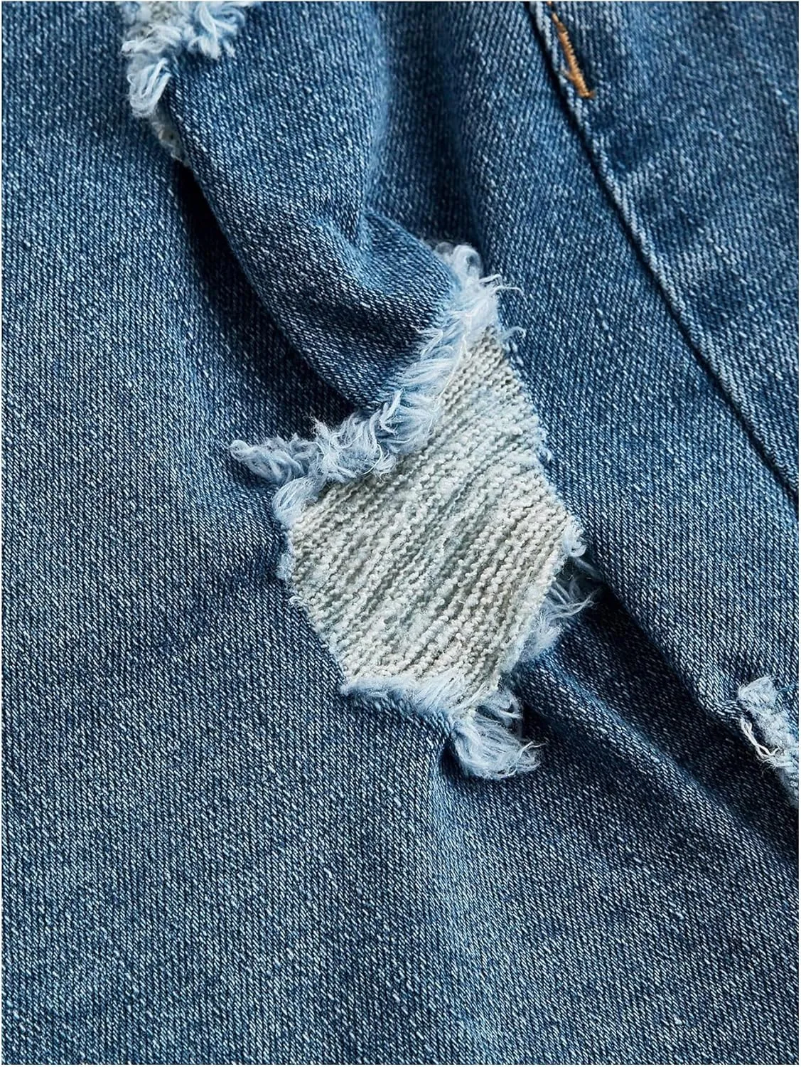 Floerns Women's Distressed Ripped Denim Skirt Y2k Raw Hem Jean Mini Skirts