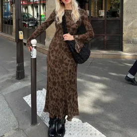Flytonn-hoco dresses homecoming dresses  women dress to impress  y2k outfits spring summer women's dress Fairy Grunge Floral Maxi Dress