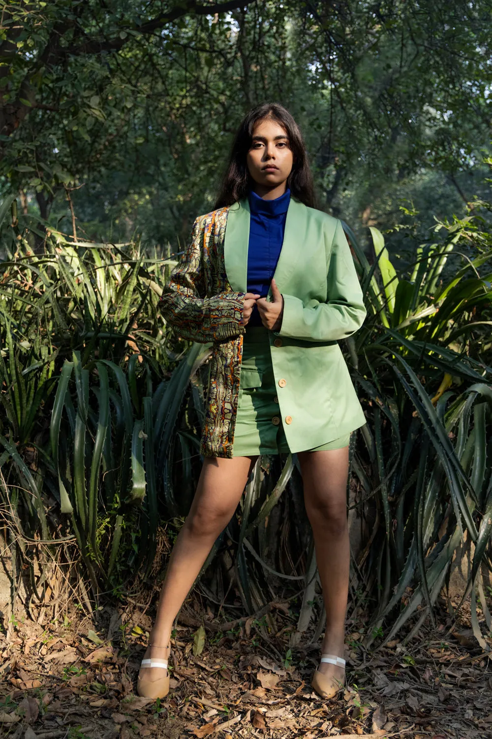 Folksy Co-Ord Set Iii-    (Folksy Blazer   Folksy Skirt)