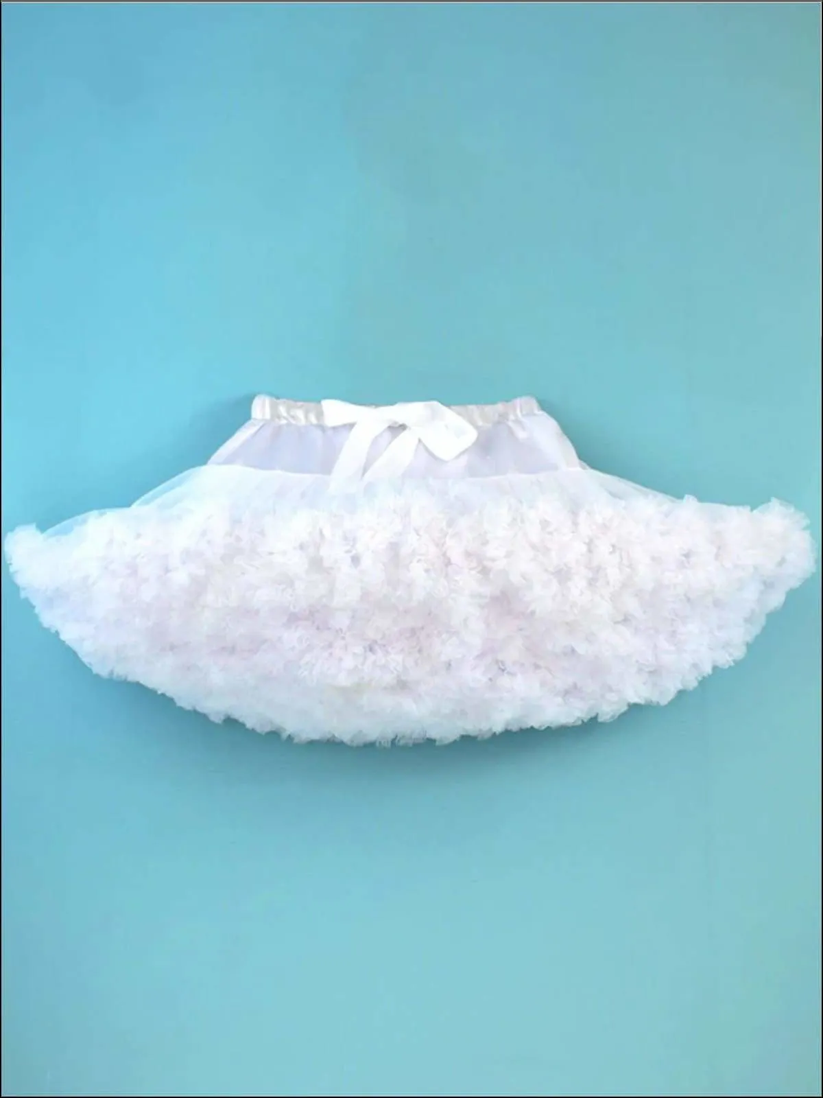 Girls Tiered Ruffle with Satin Sash Princess Tutu Skirt