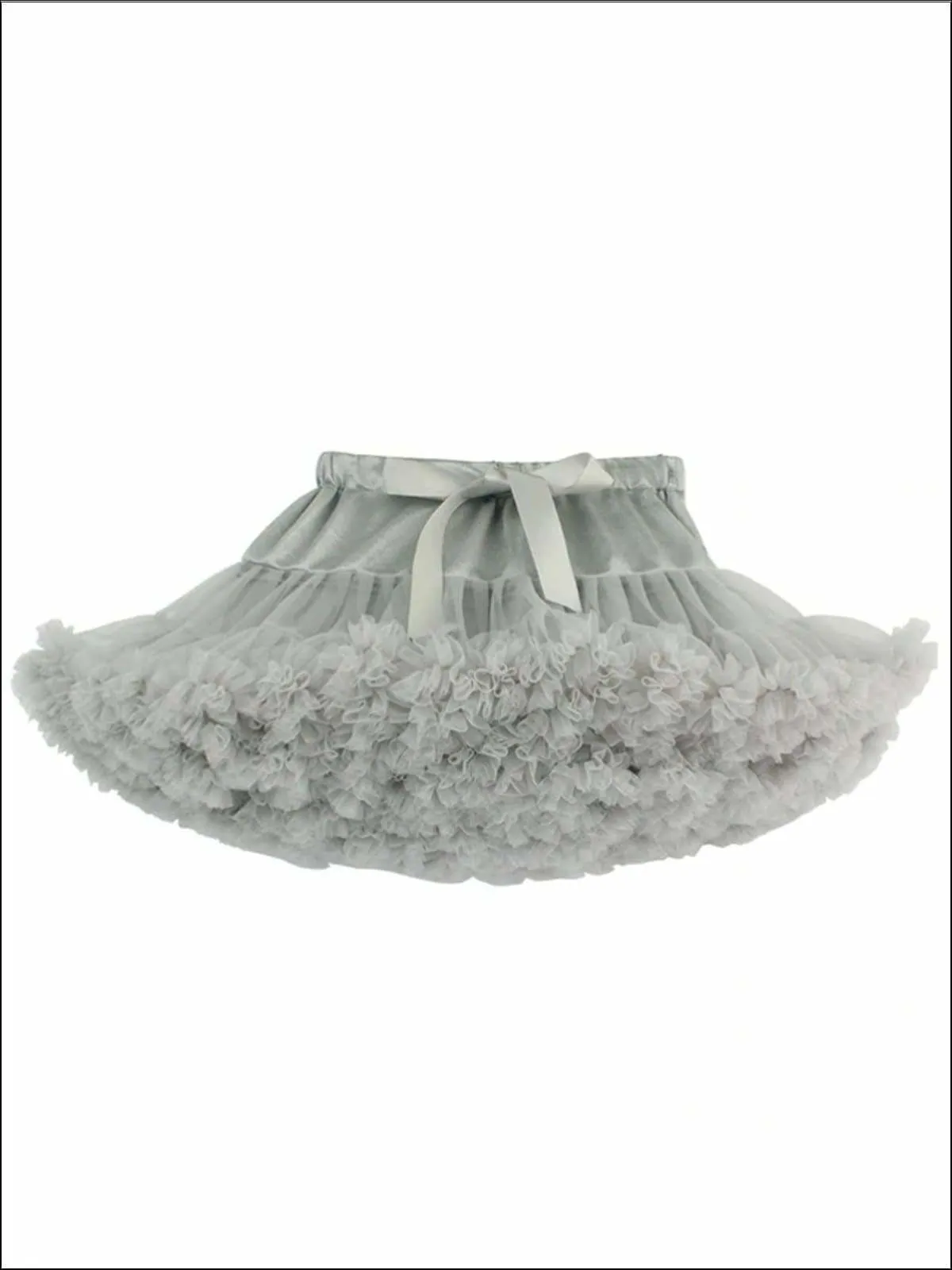 Girls Tiered Ruffle with Satin Sash Princess Tutu Skirt