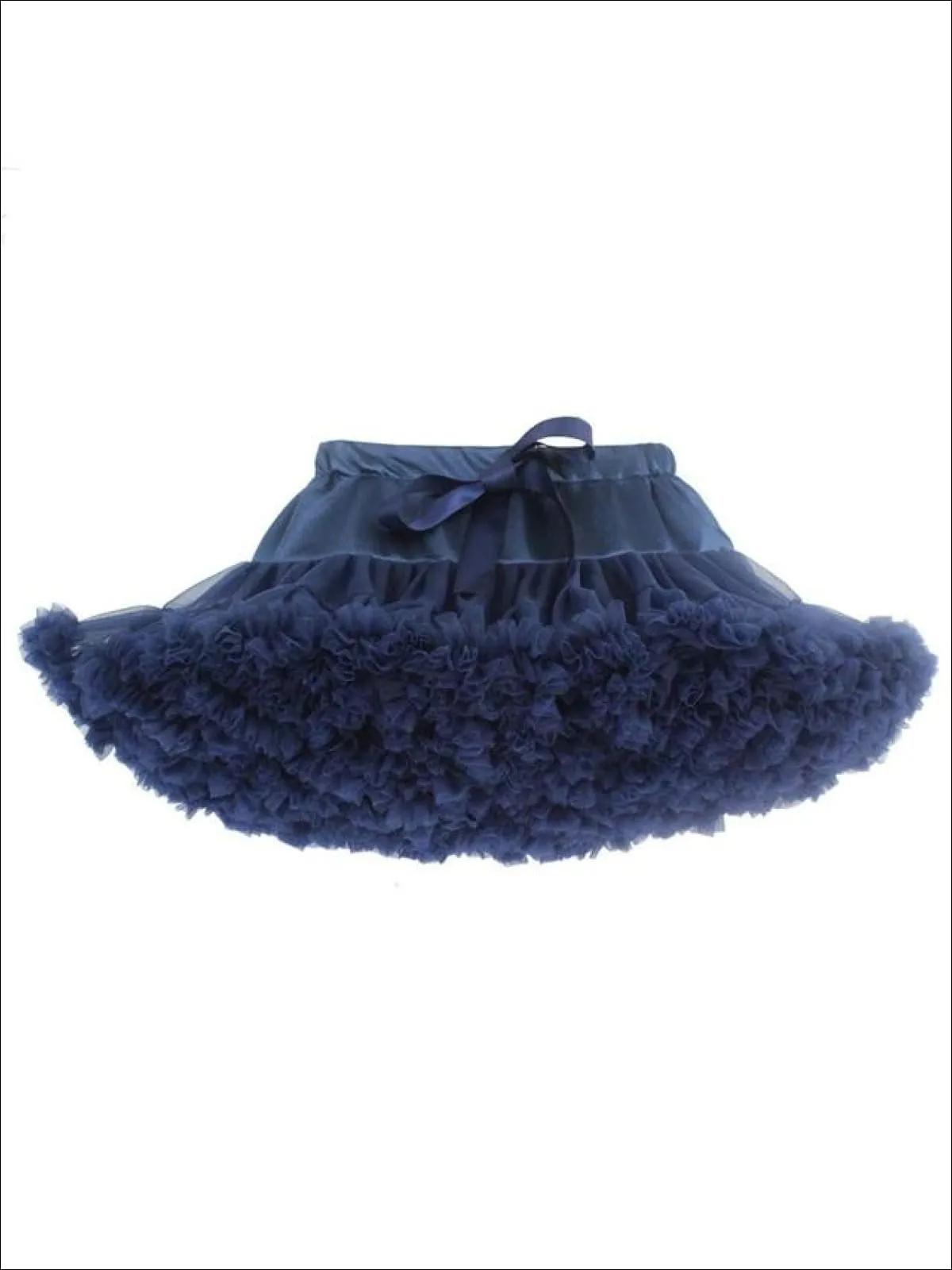 Girls Tiered Ruffle with Satin Sash Princess Tutu Skirt