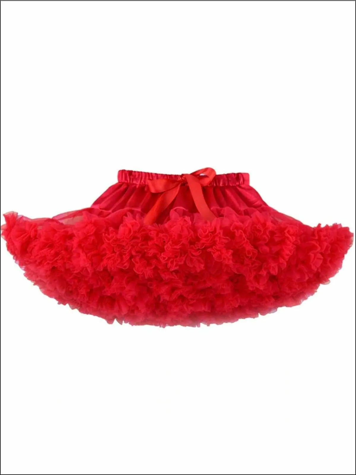 Girls Tiered Ruffle with Satin Sash Princess Tutu Skirt