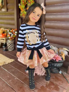 Harvest Sparkle Sequin Tutu Skirt Set