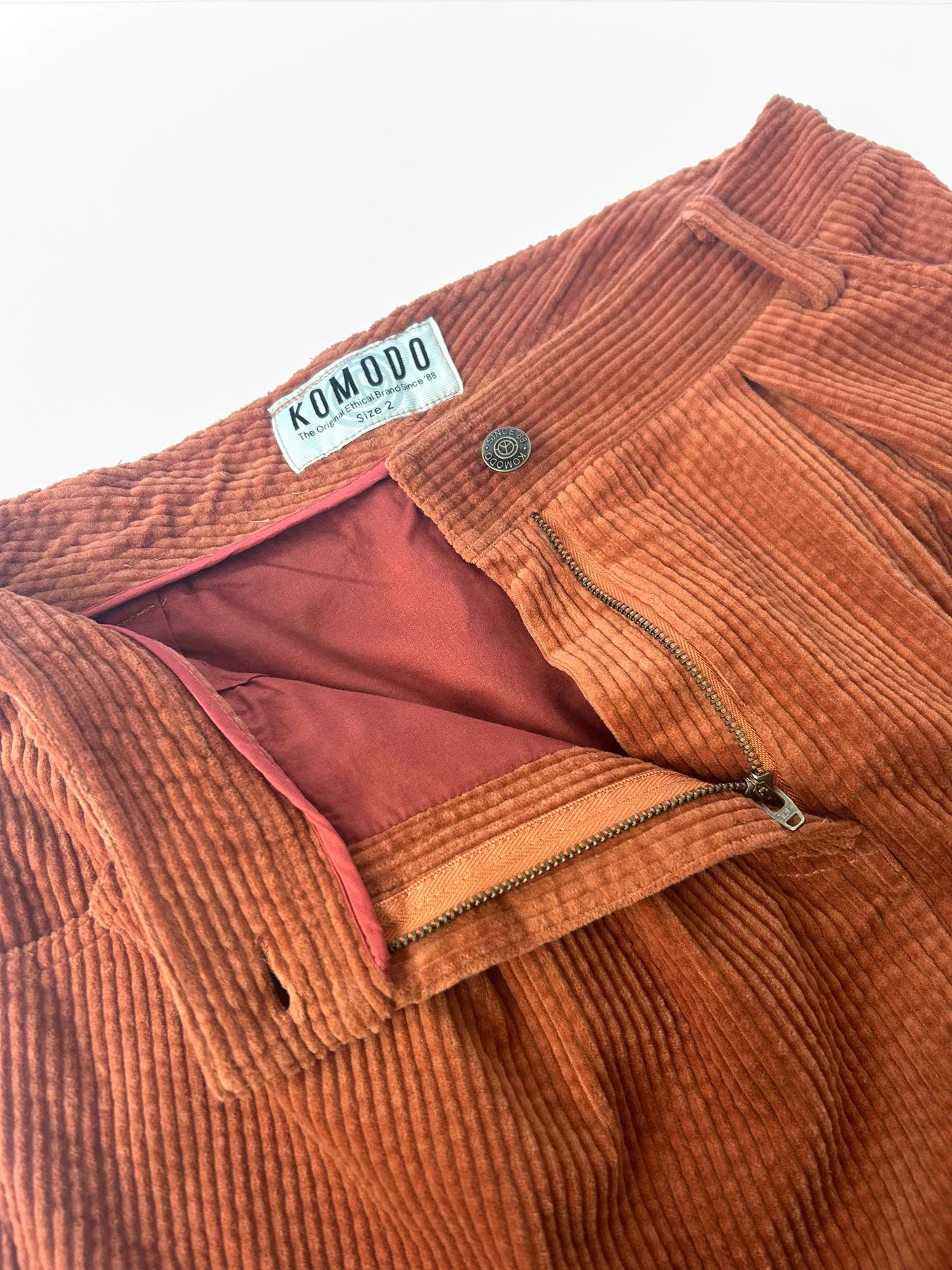 ITSUKI Organic Cotton Corduroy Skirt - Ginger