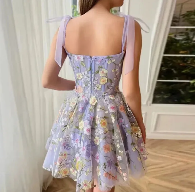 Lilac Spring Flower Fairy Dress (Short)