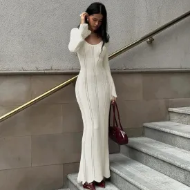 Long Sleeve Wool Dress