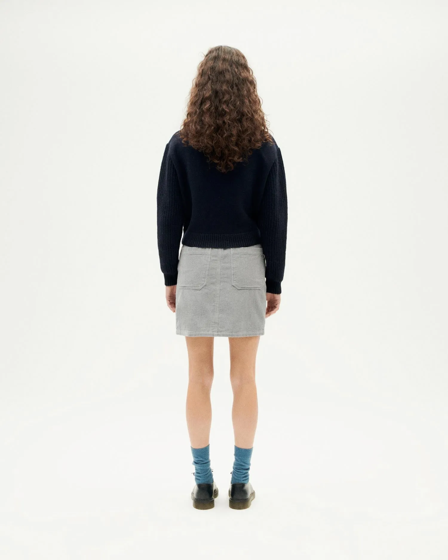Marsha Corduroy Skirt Grey