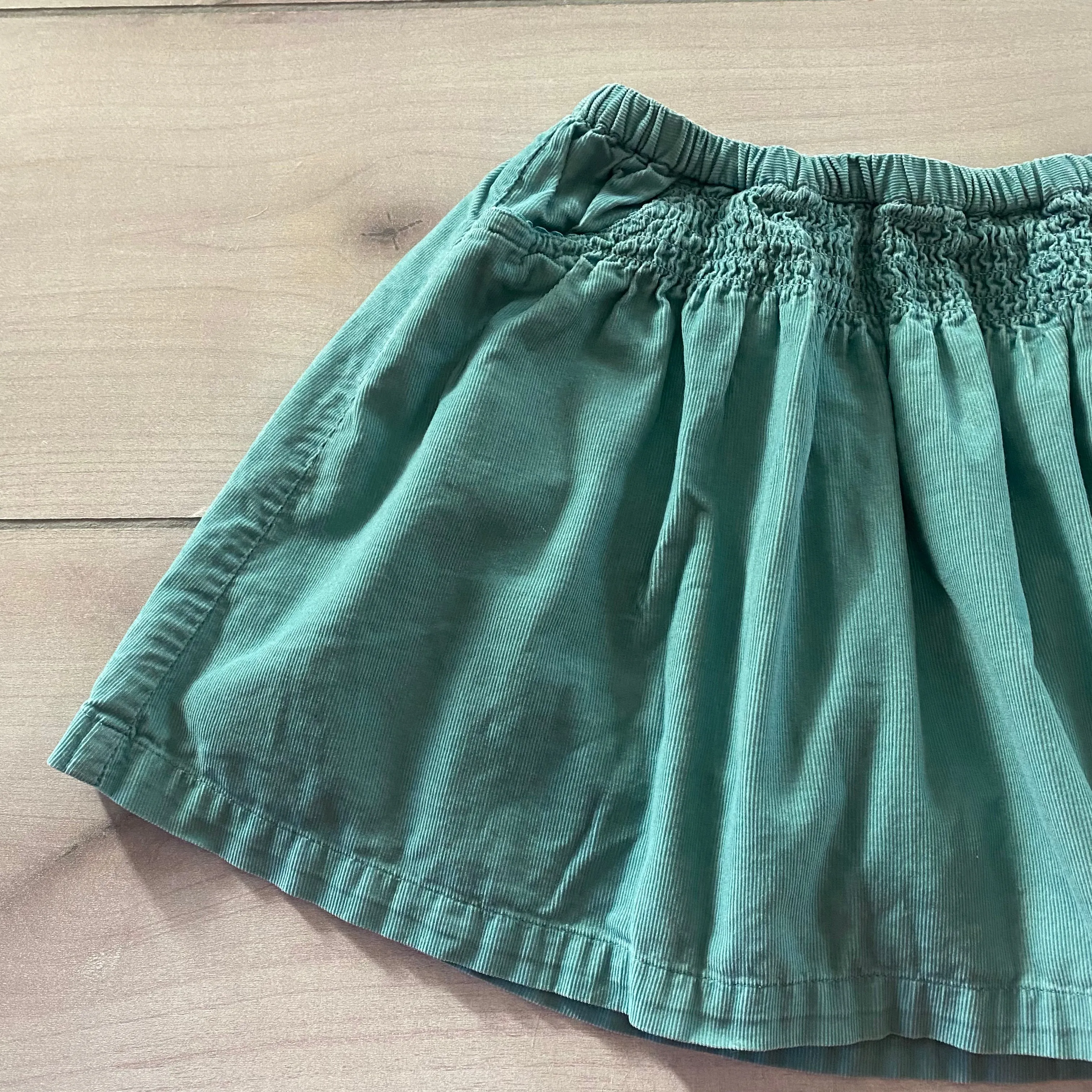 Mini Boden Green Teal Corduroy Skirt