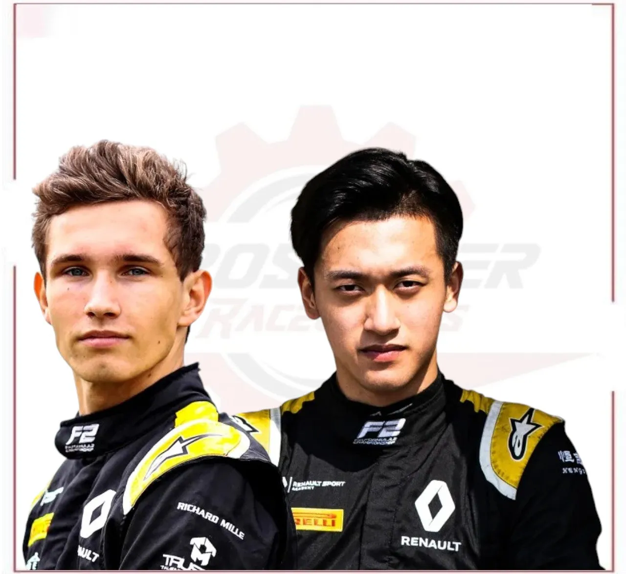 New 2020 Zhou Guanyu Renault F2 Race Suit