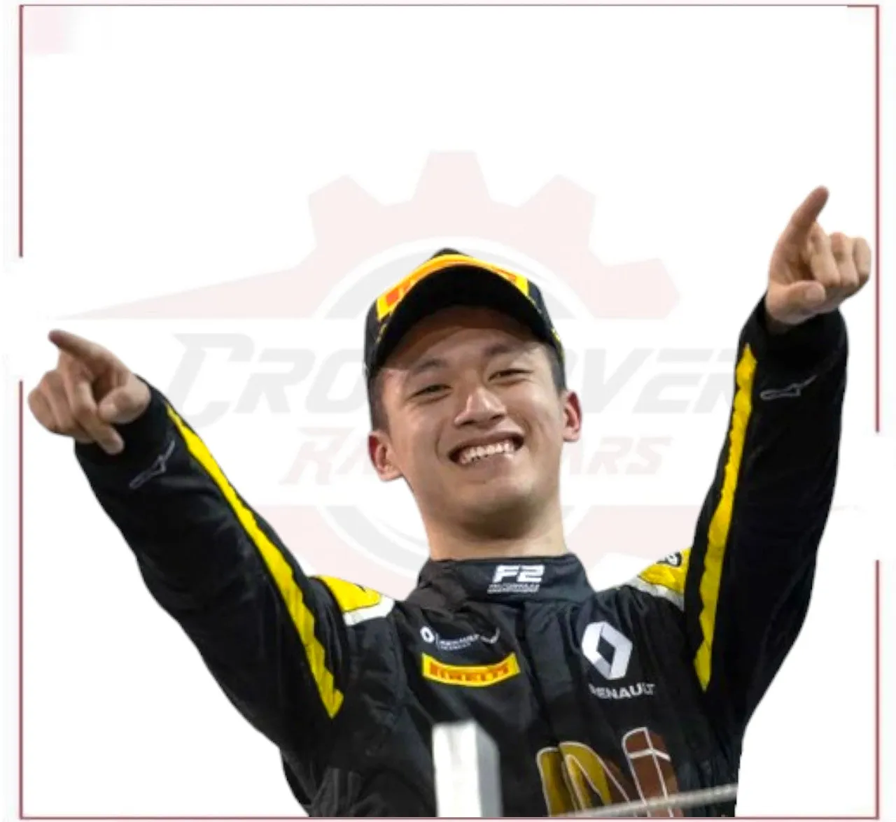 New 2020 Zhou Guanyu Renault F2 Race Suit
