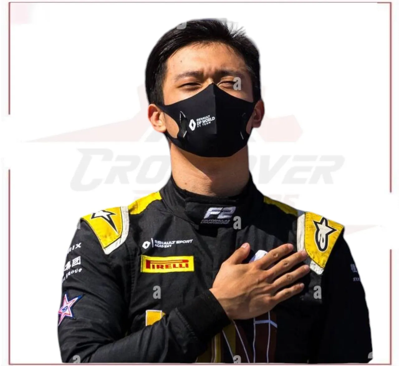 New 2020 Zhou Guanyu Renault F2 Race Suit