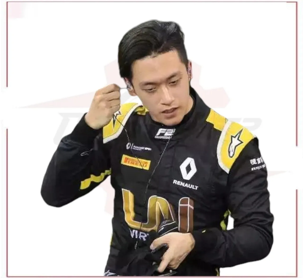 New 2020 Zhou Guanyu Renault F2 Race Suit