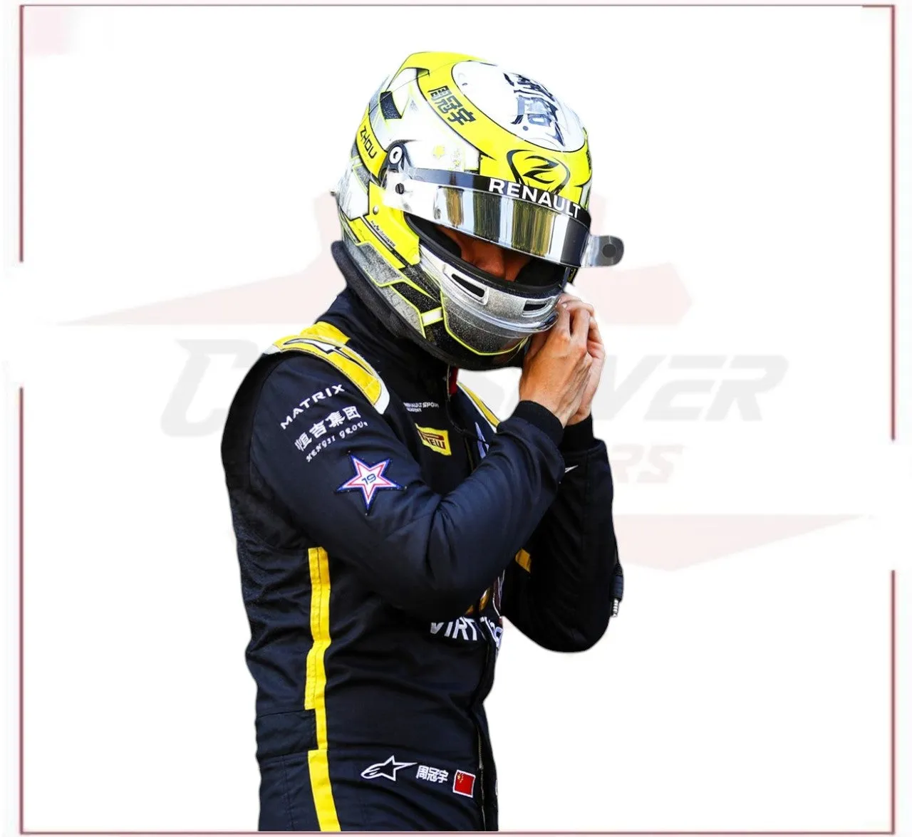 New 2020 Zhou Guanyu Renault F2 Race Suit