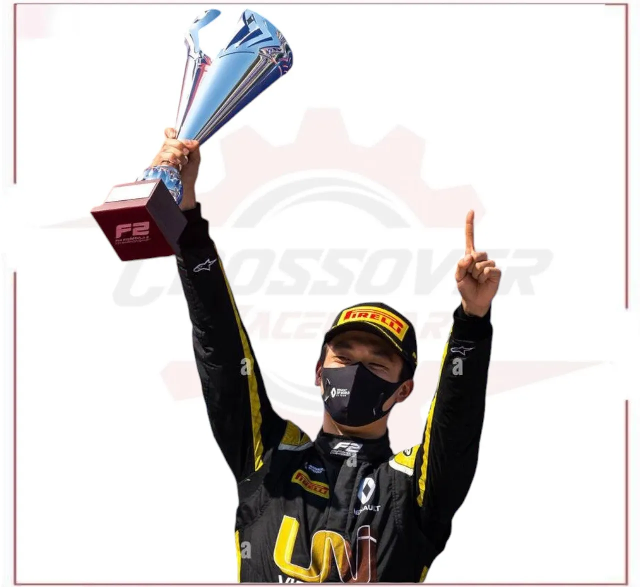 New 2020 Zhou Guanyu Renault F2 Race Suit