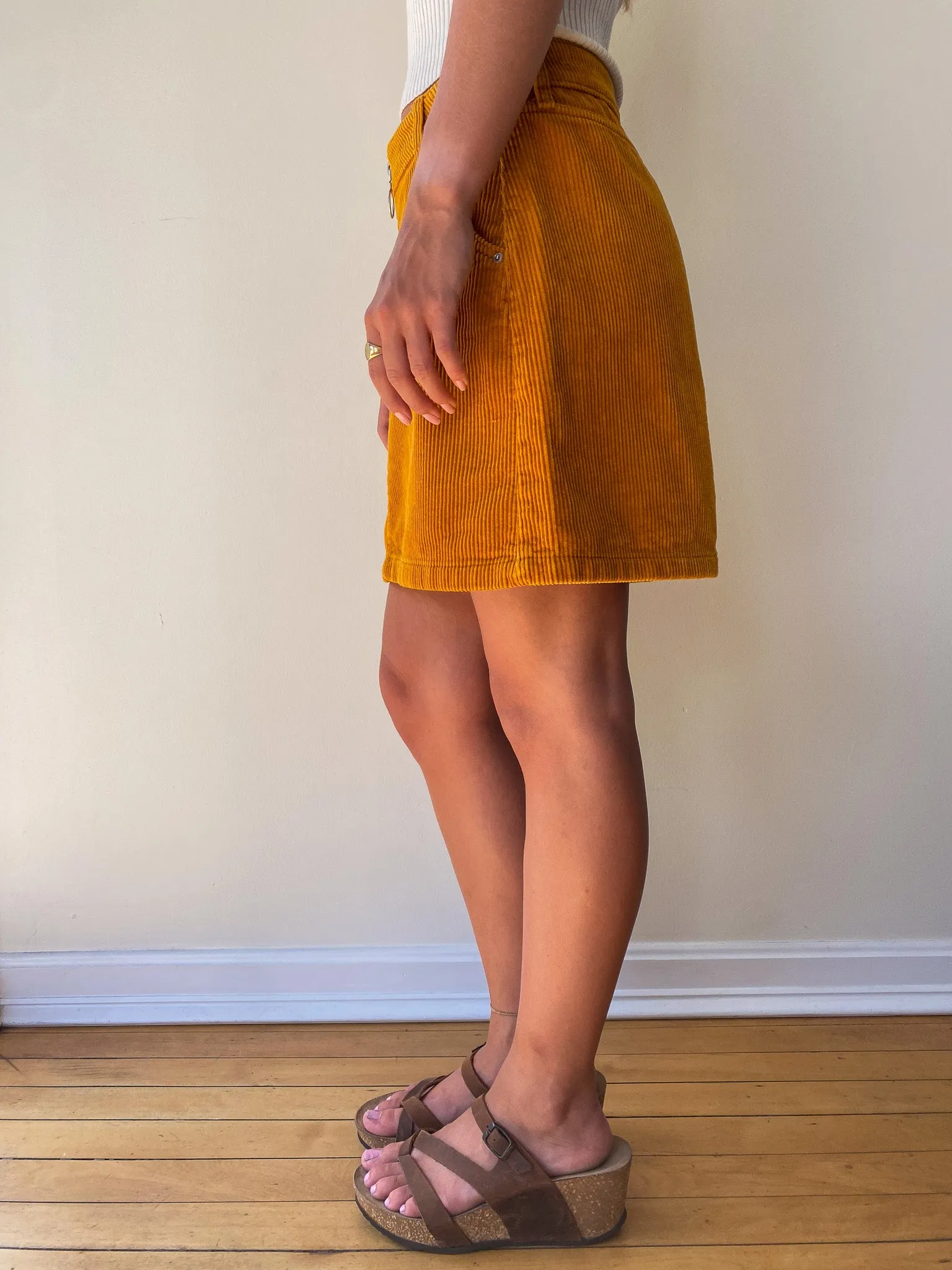 ORANGE CORDUROY SKIRT—[28]