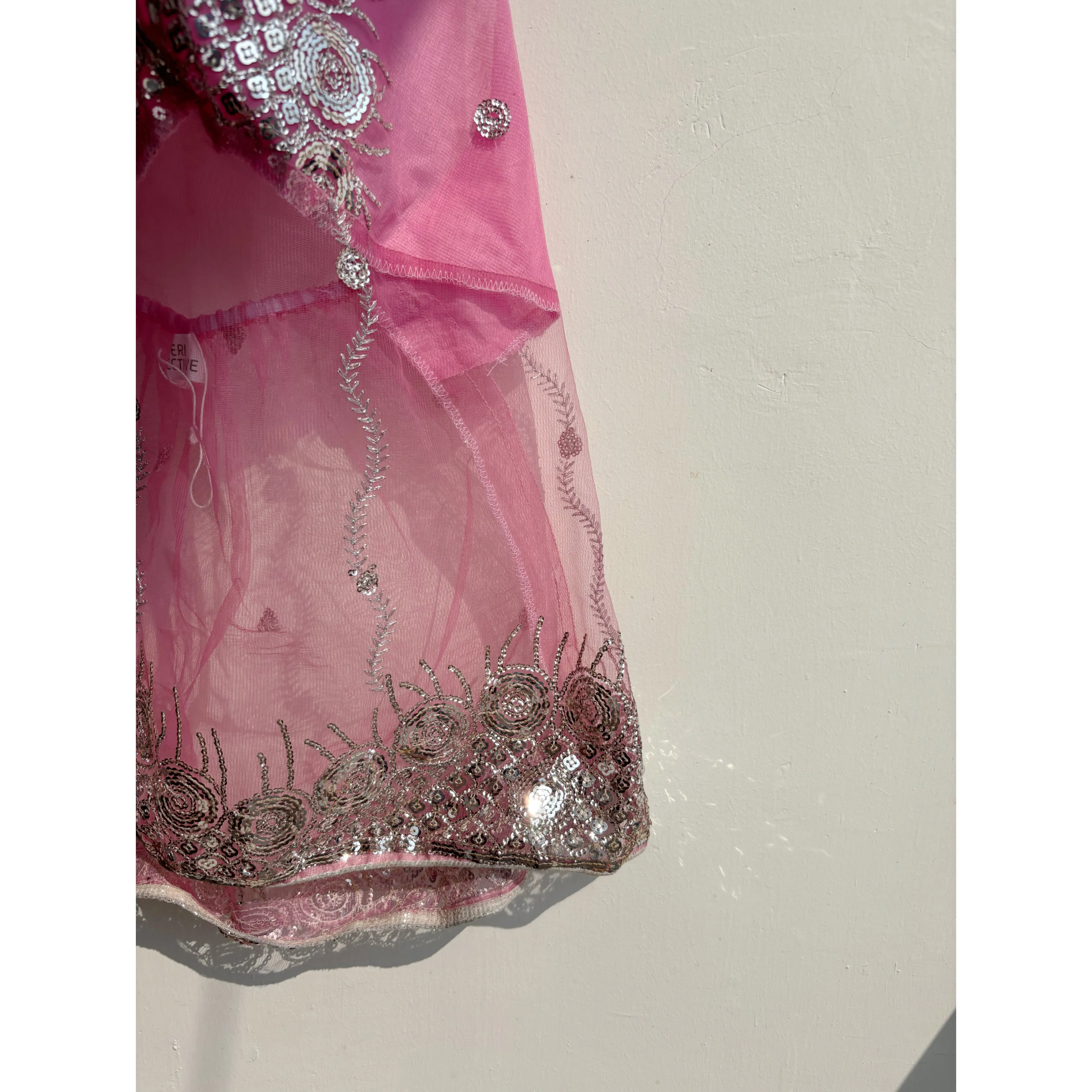 Pink sequins top