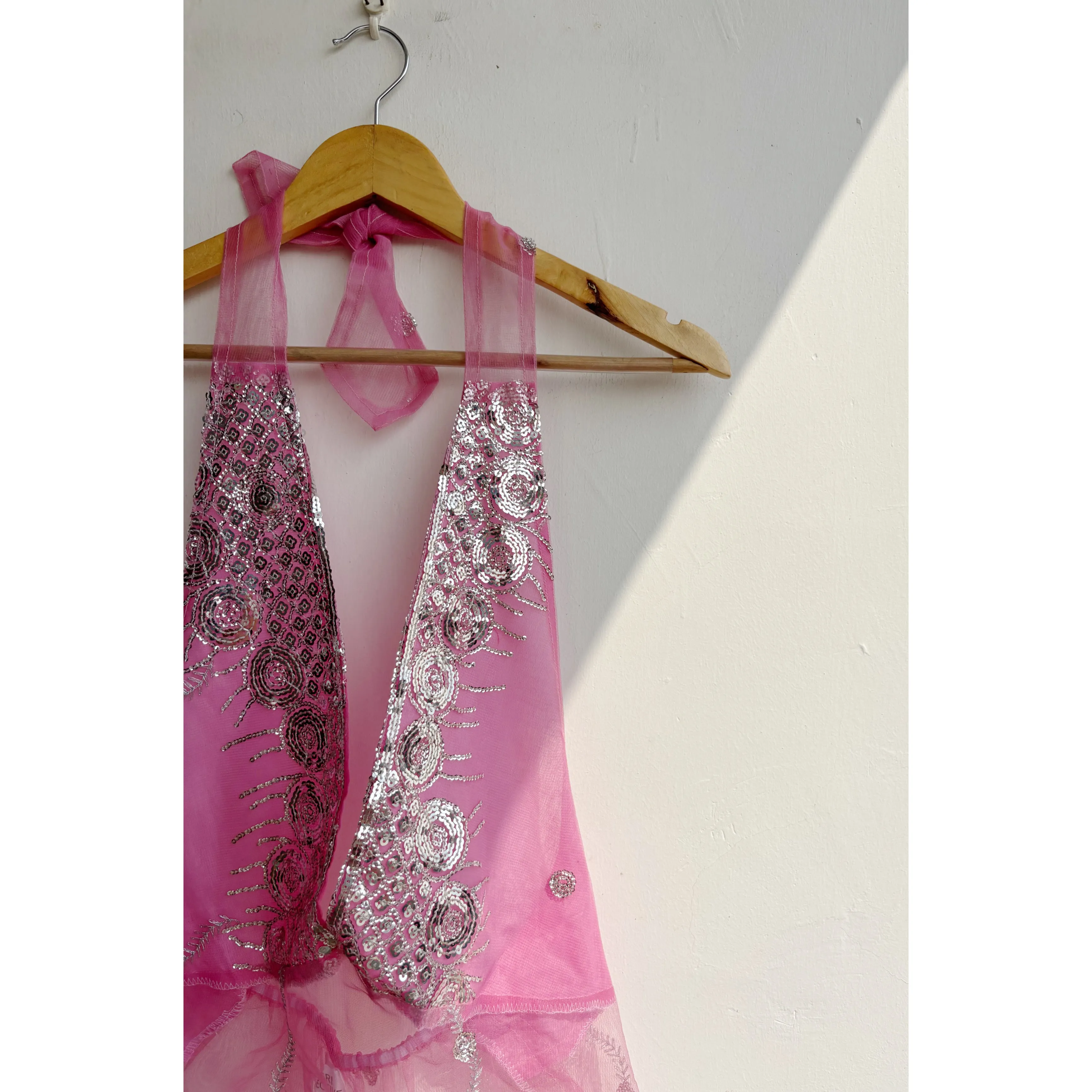 Pink sequins top