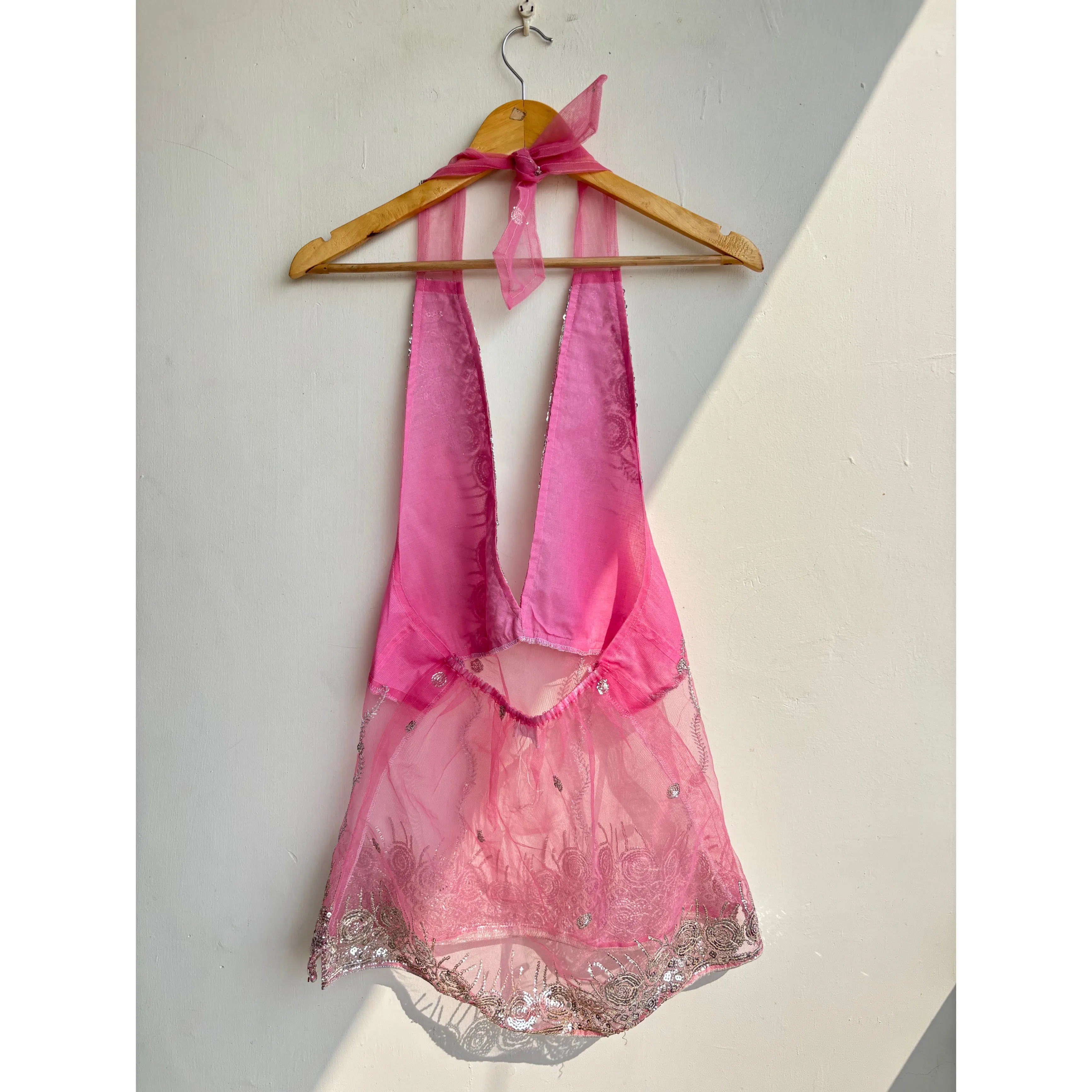 Pink sequins top