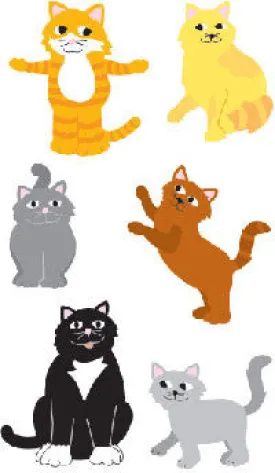 Playful Cats Stickers