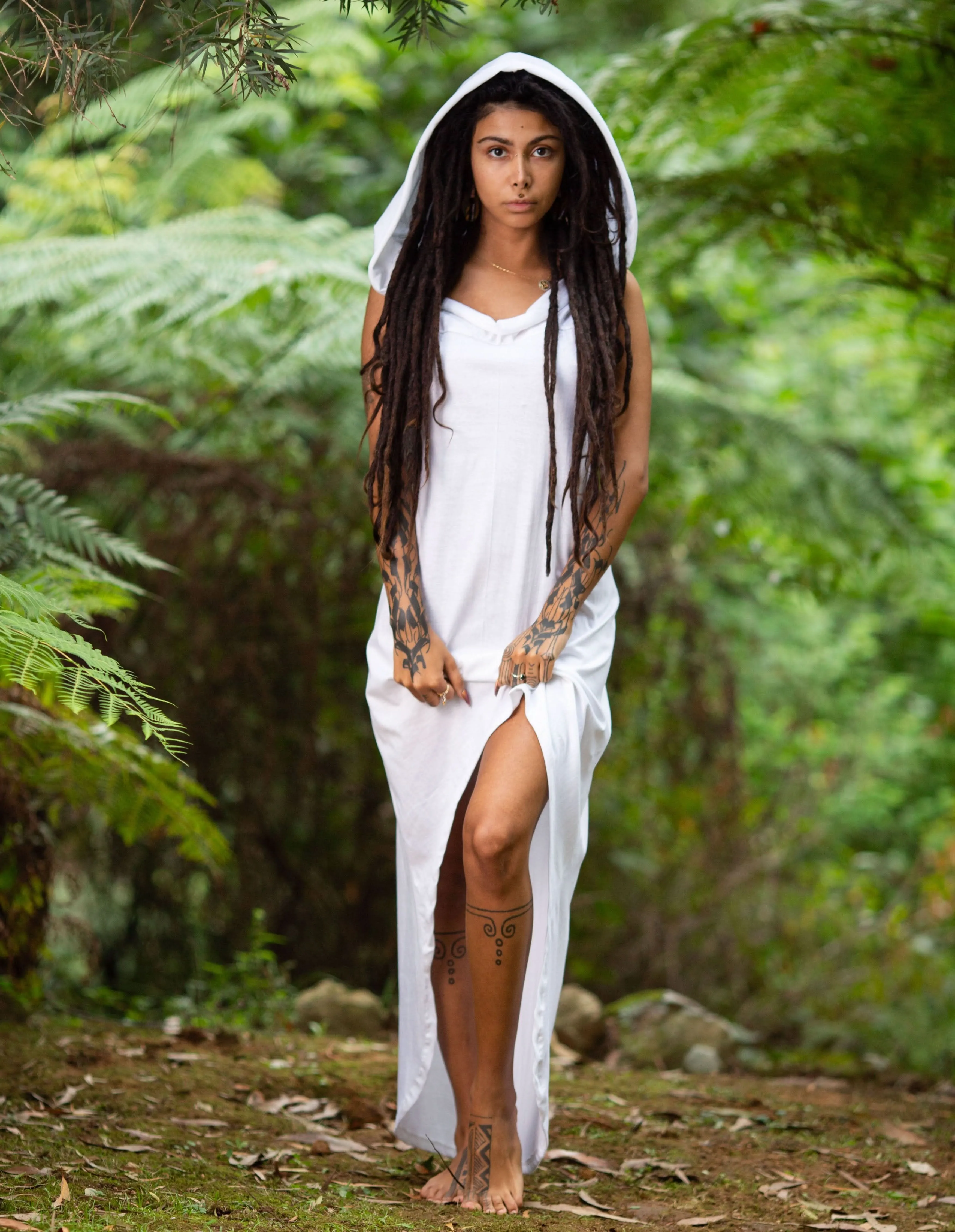 Rising Sun Dress - White