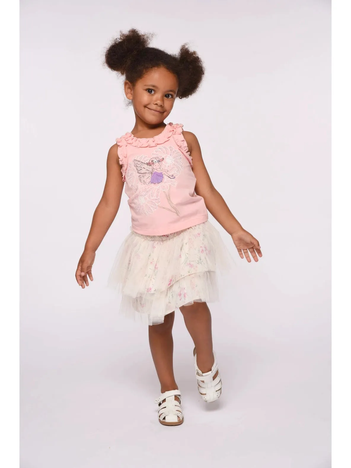 Ruffle Top w/ Fairy Print
