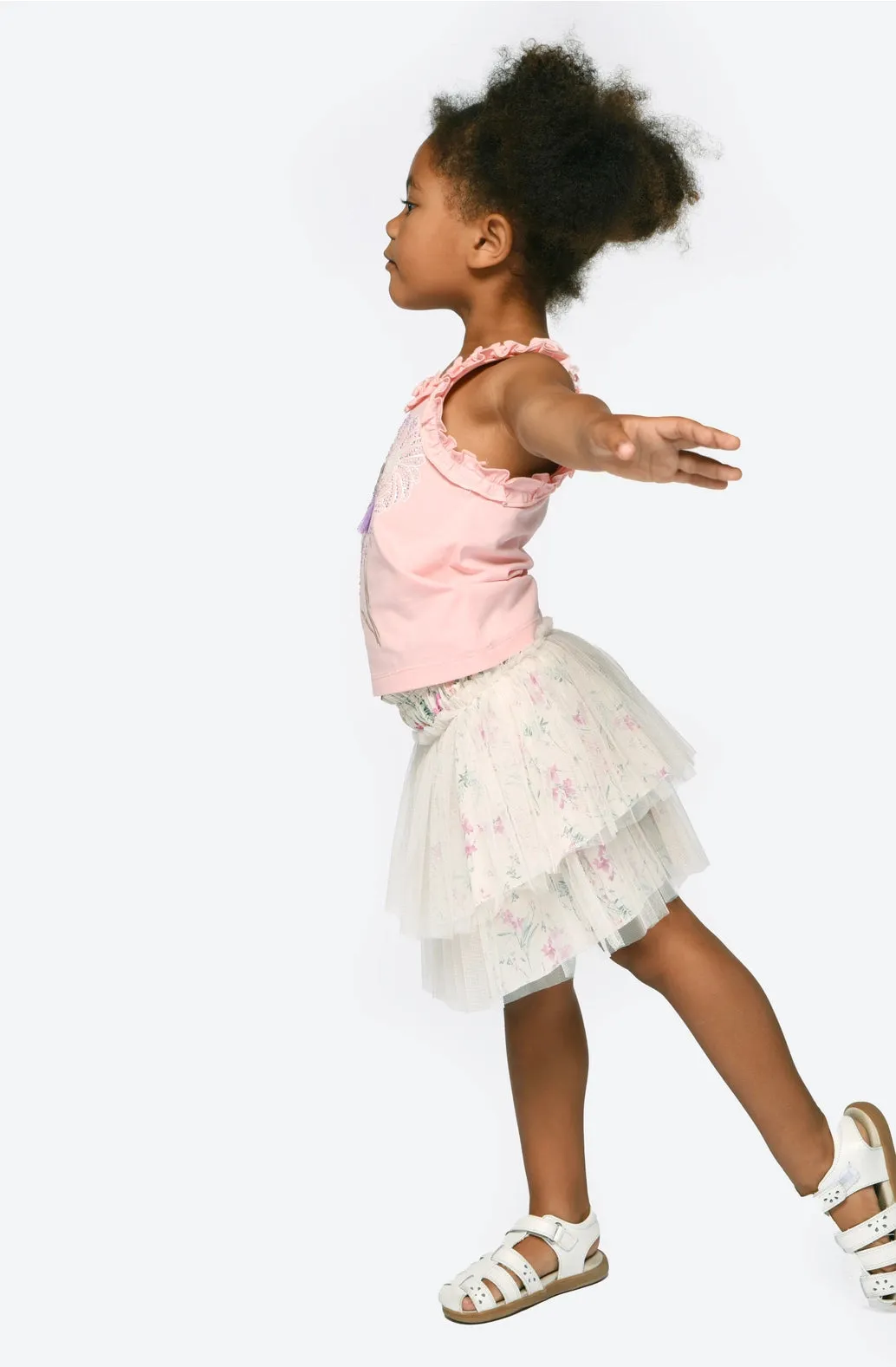 Ruffle Top w/ Fairy Print