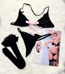 Sajiero Sk 3pcs Fancy Transparent Bikini Set