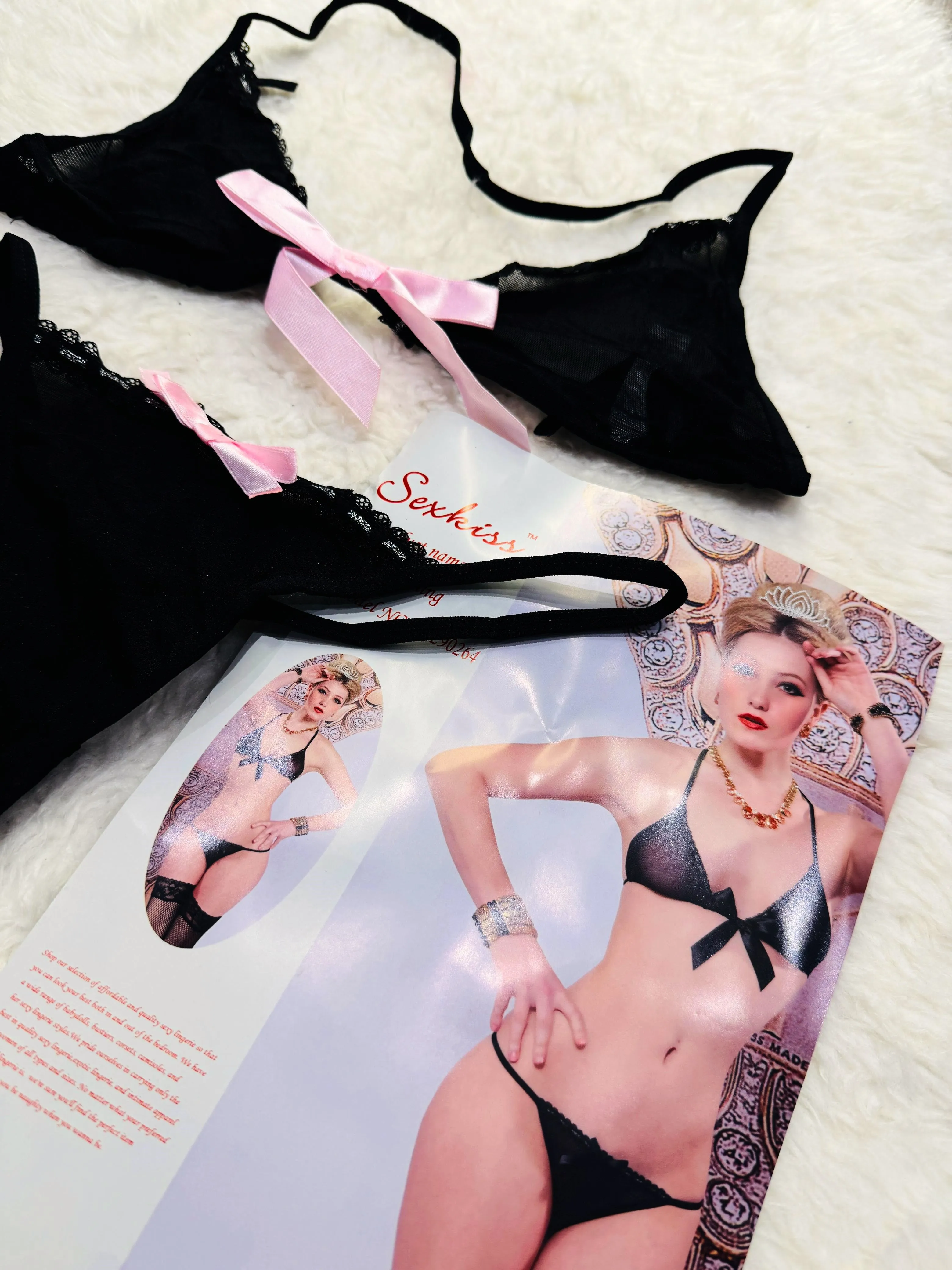 Sajiero Sk 3pcs Fancy Transparent Bikini Set