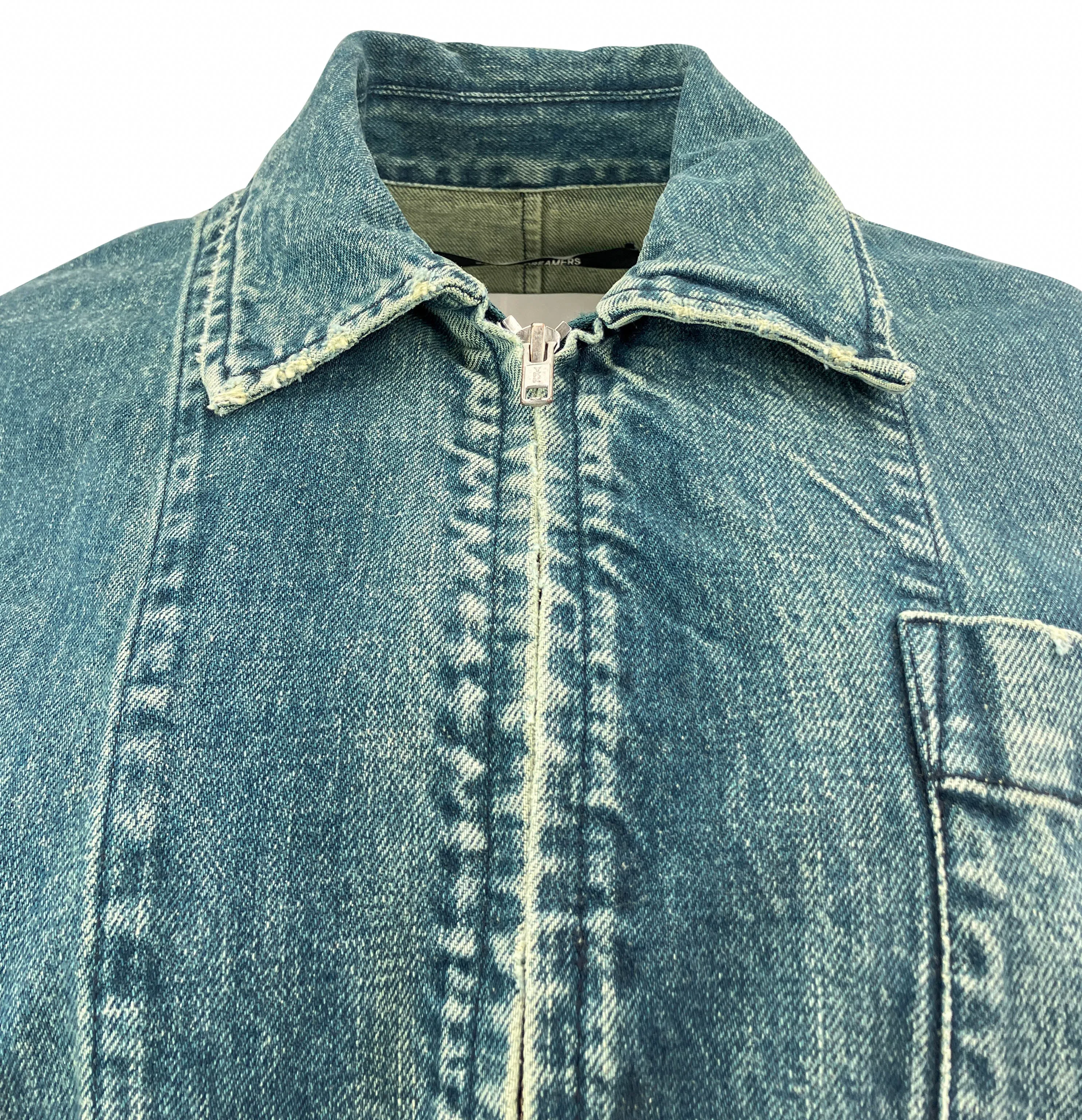 Song For The Mute Gathered Jacket in Washed Denim