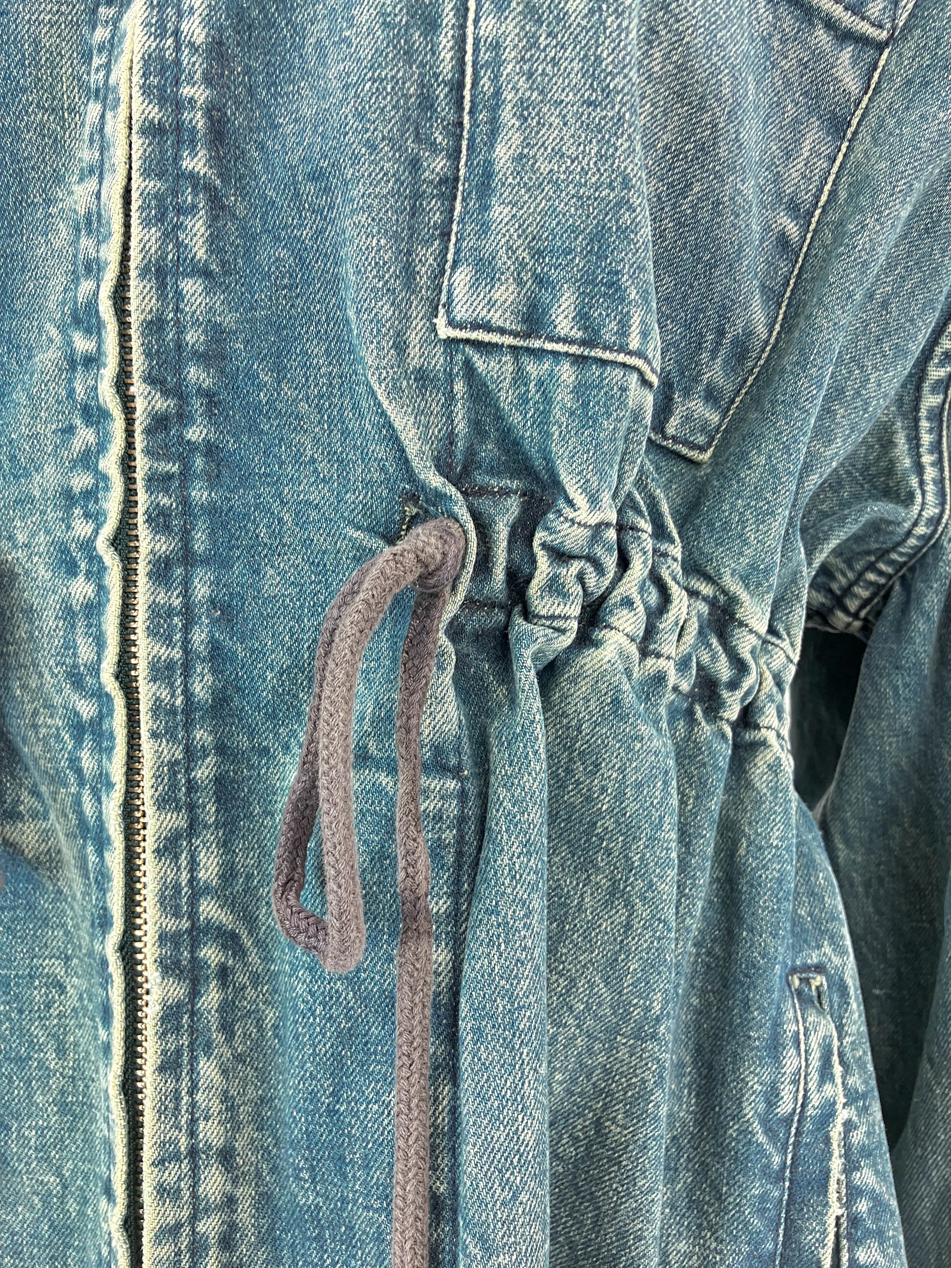 Song For The Mute Gathered Jacket in Washed Denim