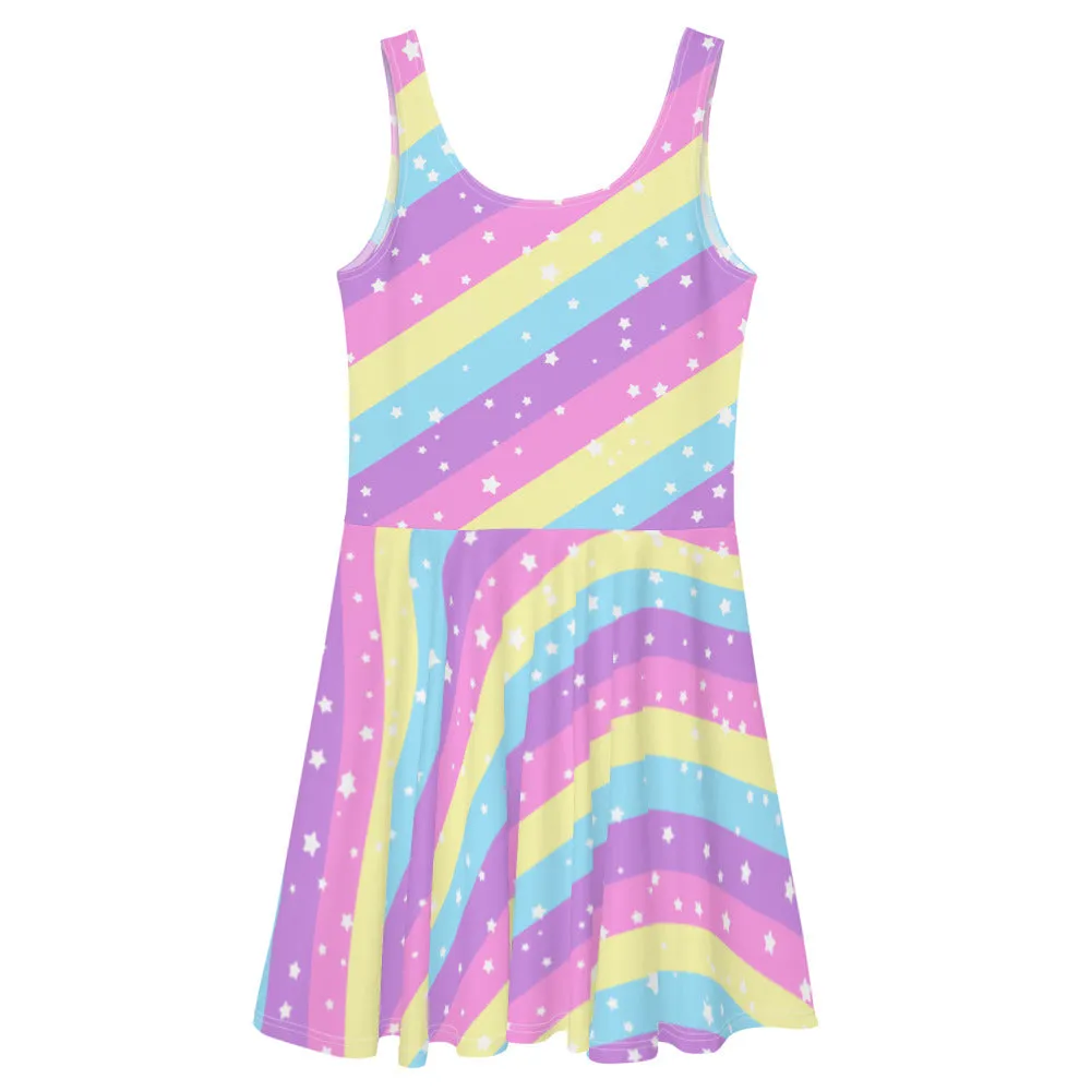 Starry Party Rainbow Skater Dress