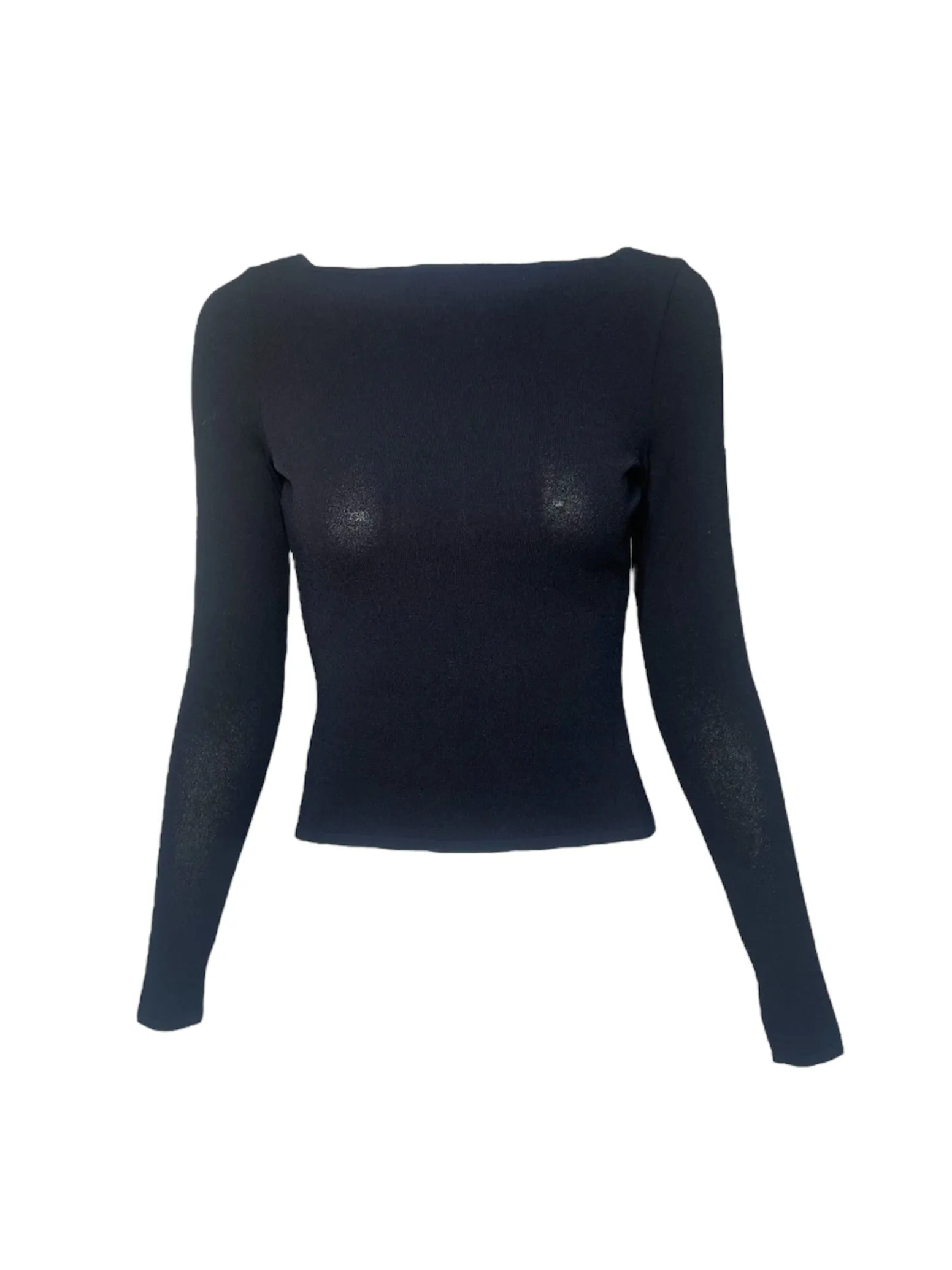 Tom Ford for Gucci Black Sleek Open Back w/ Logo Buckle Shirt