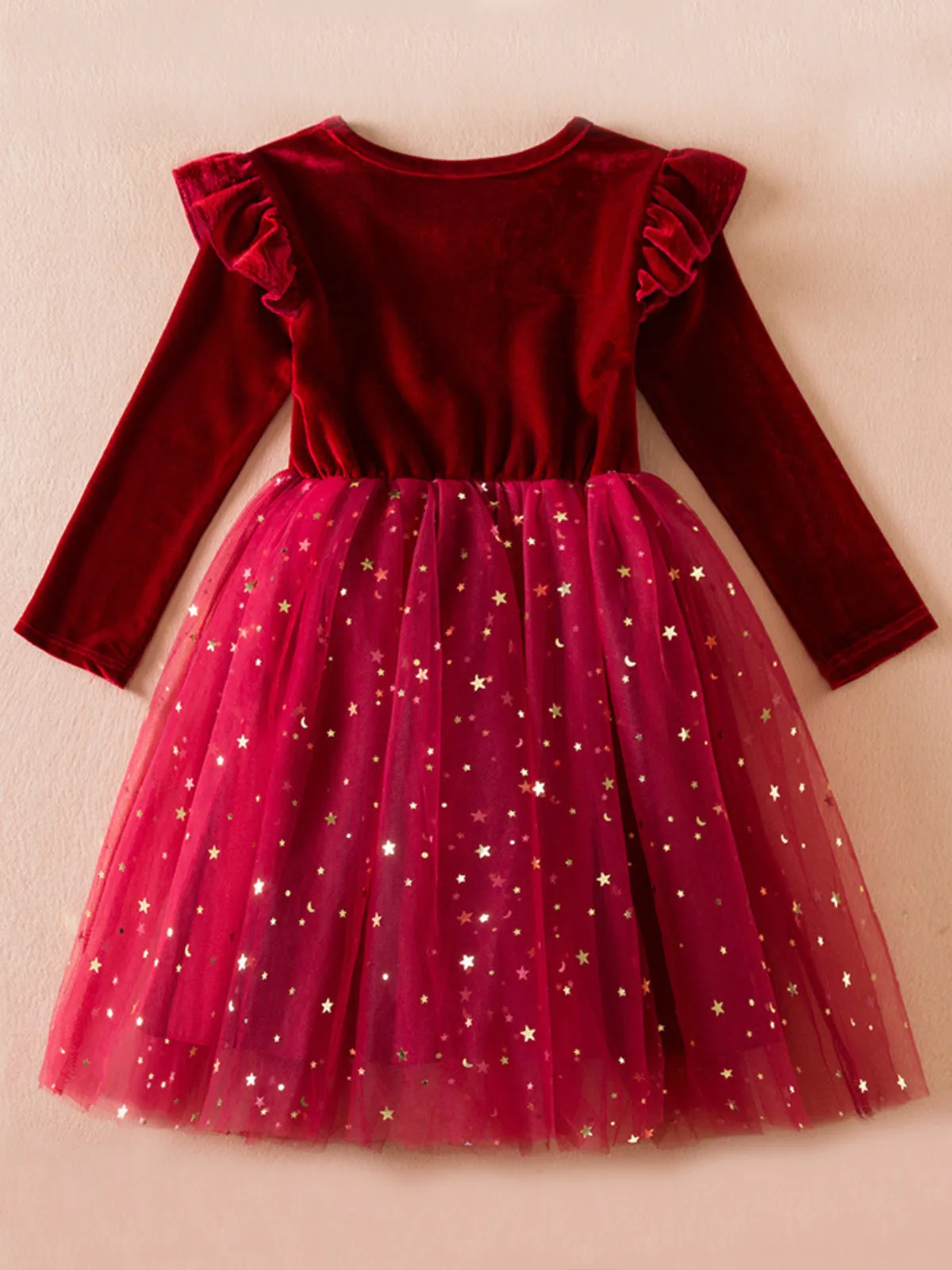 Twinkle and Twirl Starry Velvet Tutu Dress