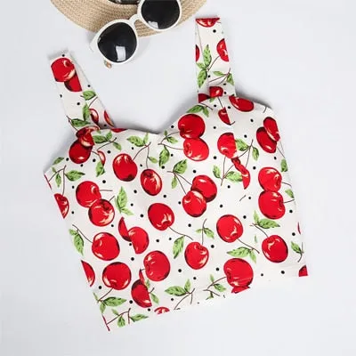VenusFox Women Sexy Floral Tube Tops Cropped Tops Tank Crop Top Short Cami