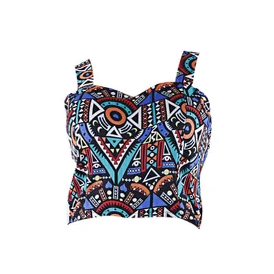 VenusFox Women Sexy Floral Tube Tops Cropped Tops Tank Crop Top Short Cami