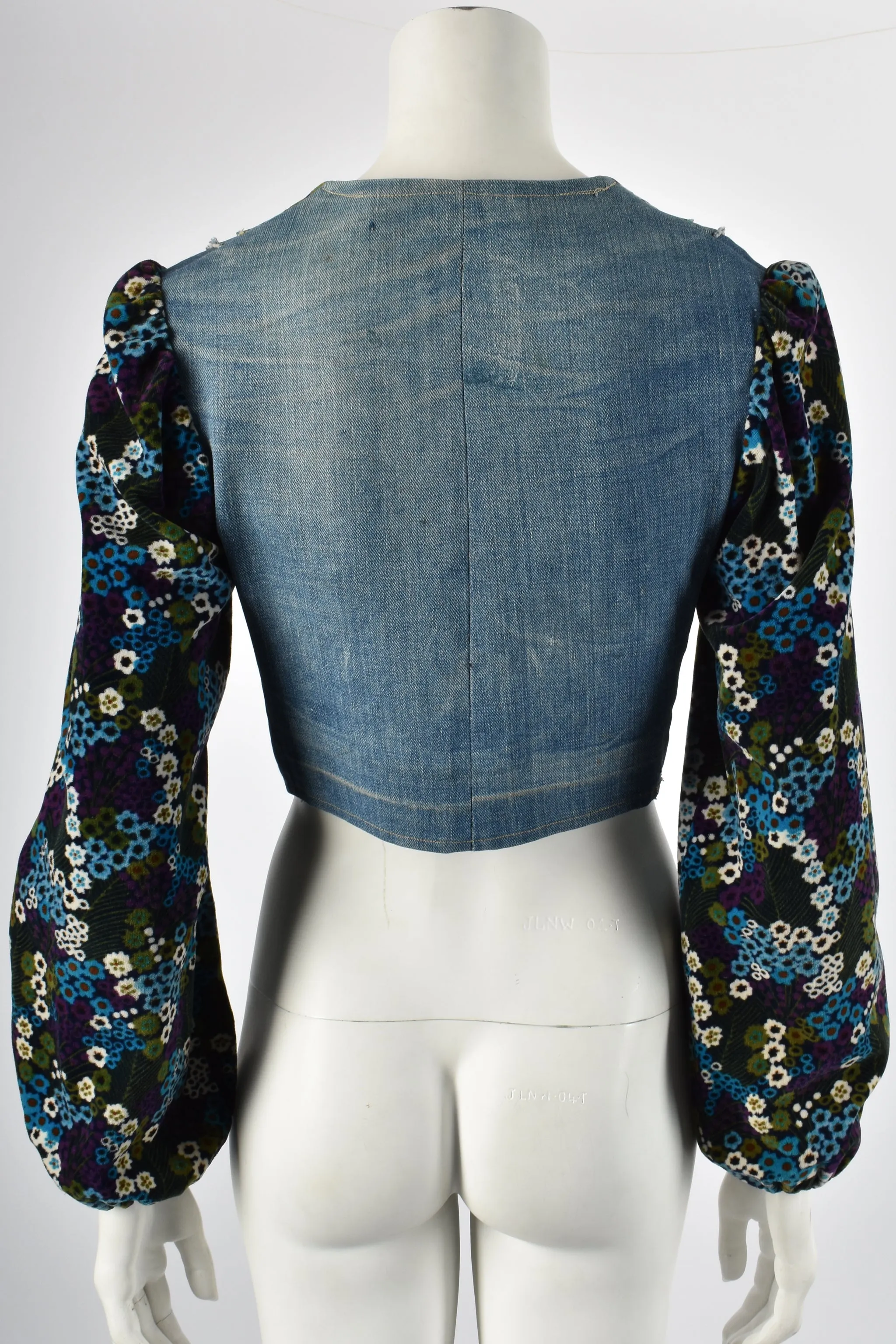 VINTAGE 1970s denim patchwork jacket