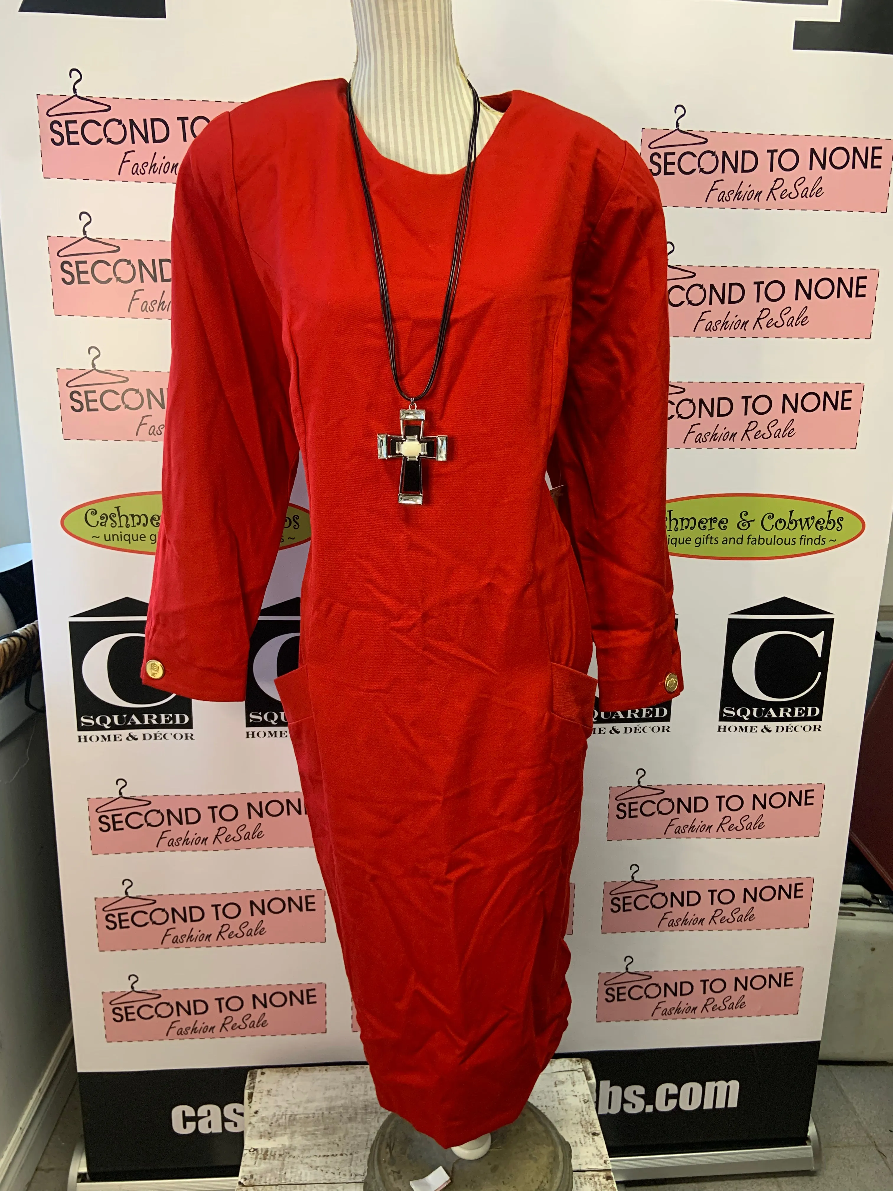 Vintage Wool Dress (Size XL)